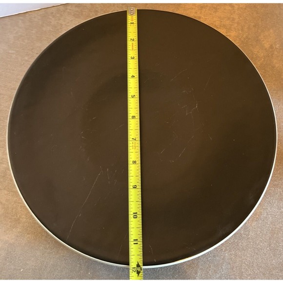 Vtg 1986 Sasaki Colorstone Vignelli Design Inc Matte Black Salad Plate - Picture 7 of 7